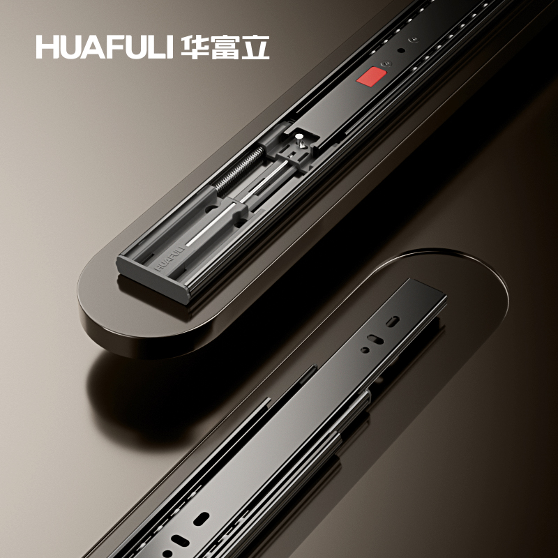 五金_HG301双弹簧三节阻尼钢珠轨